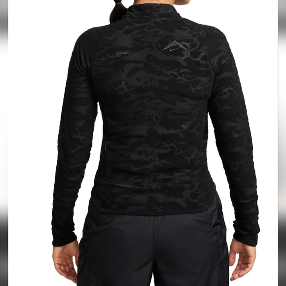 Nike Trail Dri Fit Running Mid Layer Top Black Women's XL New With Tags - Picture 8 of 16